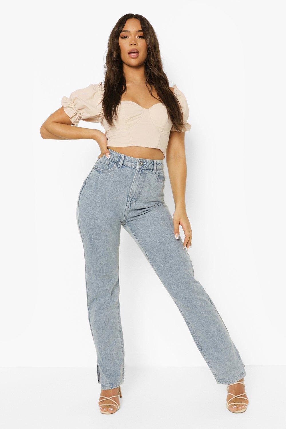 Boohoo wide hot sale leg jeans